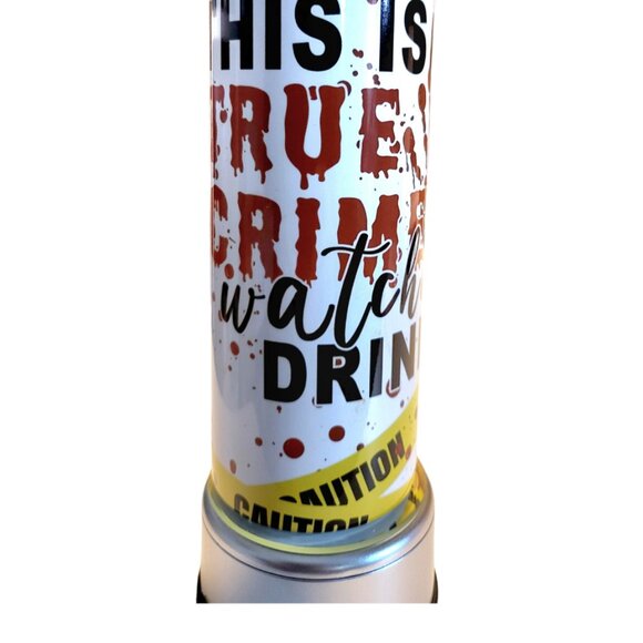 20 Oz True Crime Drink Tumbler - Picture 2 of 8
